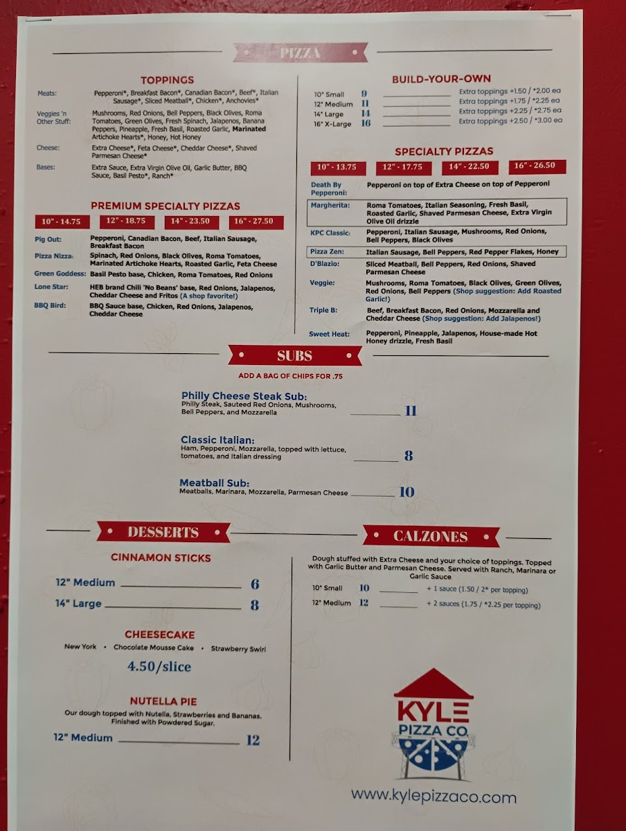 Menu Kyle Pizza Co.-6
